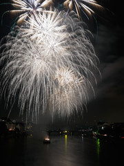 August Nationalday Basel Switzerland Fireworks Wettsteinbridge 2