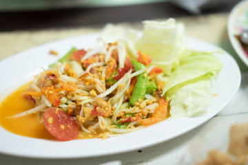 Thai papaya salad, Som Tum from Thailand