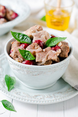 Pork stew with cherries and ginger