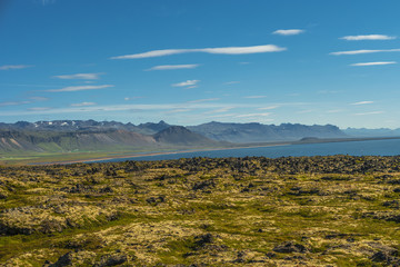 Icelandic colorful landscape on Iceland, summer time