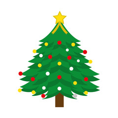 christmas tree isolated icon vector illustration design