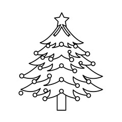 christmas tree isolated icon vector illustration design