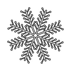 christmas snowflake isolated icon vector illustration design