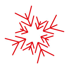 christmas snowflake isolated icon vector illustration design