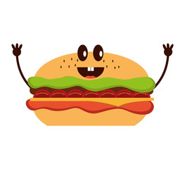delicious hamburger fast food icon vector illustration design