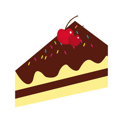 delicious sweet cake icon vector illustration design