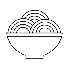 plate of spaghetti icon vector illustration design