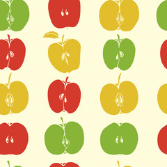 Apples seamless pattern