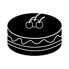 delicious sweet cake icon vector illustration design