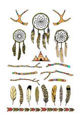 Hand drawn tribal elements