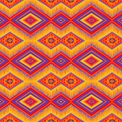 Ethnic zigzag pattern in retro colors, aztec style