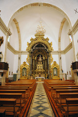 Inside the church of the Rosary in Olhao, Algarve, south of Portugal