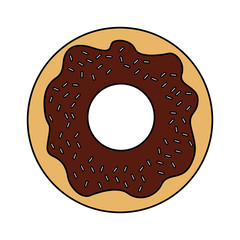 delicious sweet donut icon vector illustration design