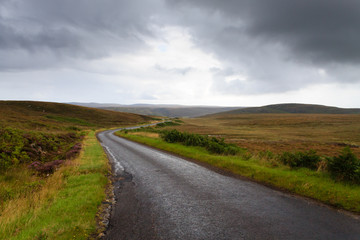 Scottish road trough countryside