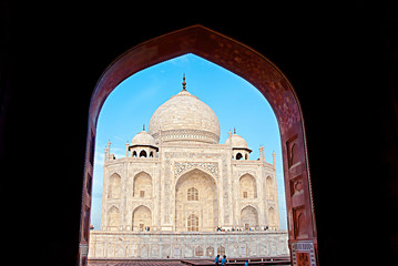 Fototapeta na wymiar India. Taj Mahal indian palace. Islam architecture. 