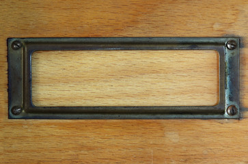 Tag - Label - on the Wooden Board