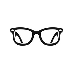 Eyeglasses icon in simple style on a white background vector illustration
