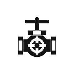 Pipe with a valves icon in simple style on a white background vector illustration