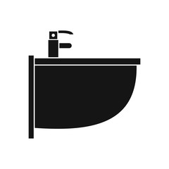 Bidet icon in simple style on a white background vector illustration