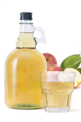 Cider and red apples