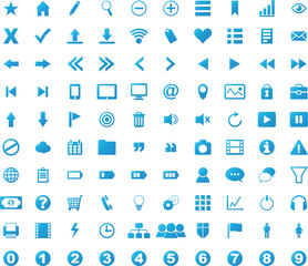 100 Icons Web Gradient Blue
