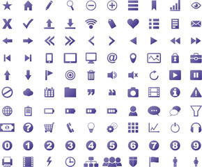 100 Icons Web Gradient Darkblue