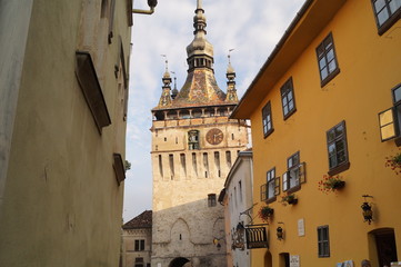 Clock Tower (Turnul cu ceas) in Sighisoara, Transylvania, Romania