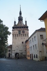 Fototapeta premium Clock Tower (Turnul cu ceas) in Sighisoara, Transylvania, Romania