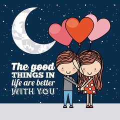 love romantic card isolated vector illustration design