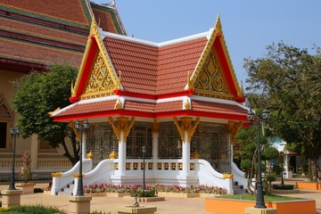 Thailand landmark - temple in Kanchanaburi