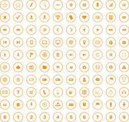 100 Icons Web Cirlce Orange