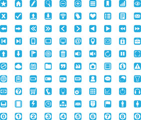 100 Icons Web Square Cyan