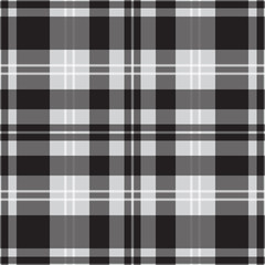 seamless black, white tartan with squares, stripes