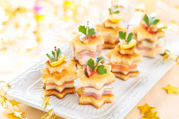 Starhaped holiday Appetizers.