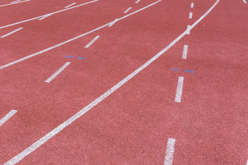 Fototapeta premium running track, sport field with lane line.