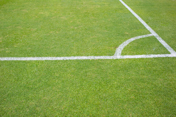 Fototapeta premium conner grass field,football or soccer game