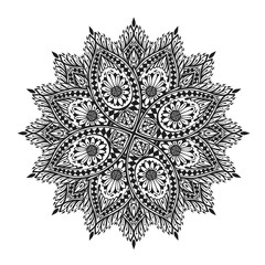 Mandala. Decorative floral ornament. Vector illustration of ethnic style