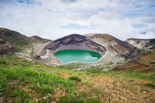 Okama crater at Zao, Japan