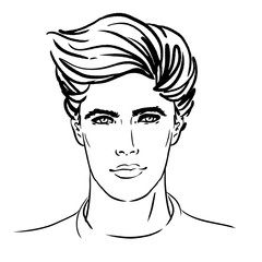 Hipster. Vector of a man face