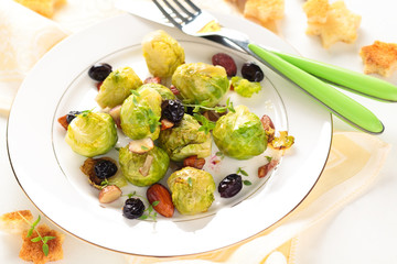 Baked Brussels sprouts.