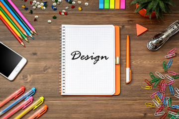 Business (school) accessories (notebook, diary, mobile phone, ca