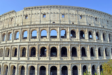 The historical Roman Colosseum Amphitheatre in Rome