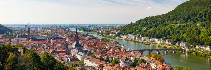 Panorama Heidelberg am Neckar - obrazy, fototapety, plakaty