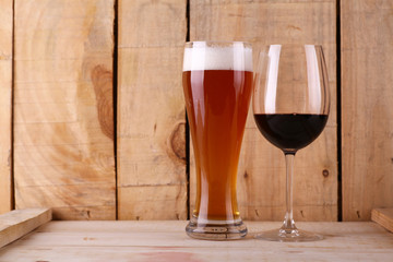 Bier versus wijn