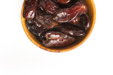 Dried Dates into a bowl. Tamara