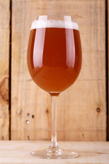 Beer in a wine glass