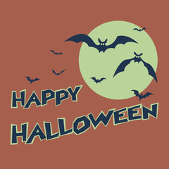  Bats on a background of a stylized