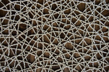 background waxed thread woven yellow background