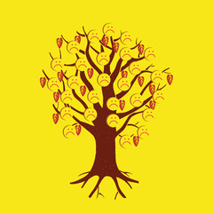 Face sign icon, vector illustration.