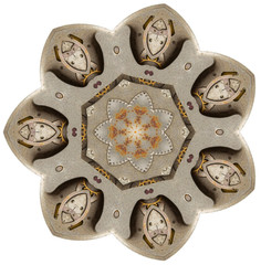 The mechanical flower concept made in steampunk style.